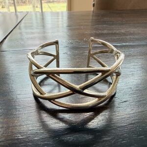 Tiffany & Co. Open Weave Silver-Tone Cuff Bracelet